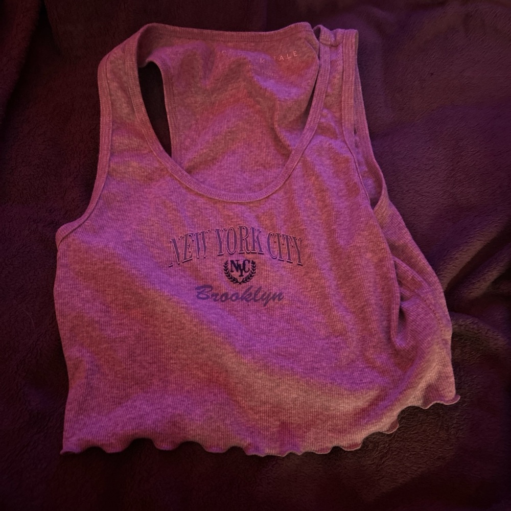 Aeropostale Gray New York City Tank Top